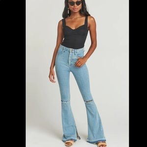 NWT Show Me Your Mumu Austin High Waist Flare Jean